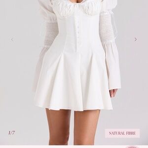 BRAND NEW: White Corset House of CB DRESS
